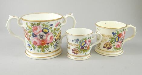 Three commemorative mugs relating to the Henson family