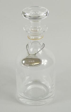 A Stewart Crystal decanter and stopper