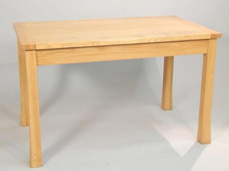 A modern oak kitchen table