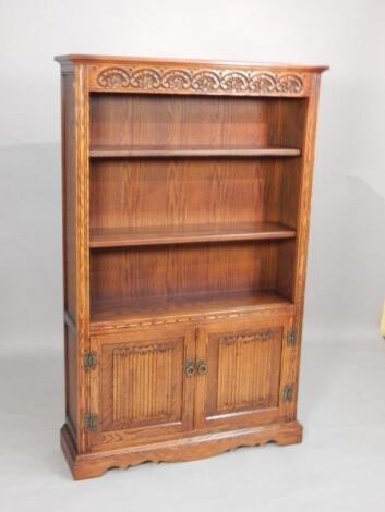 An oak Old Charm style bookcase