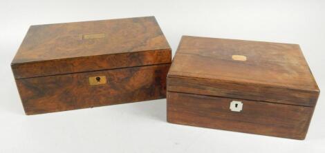 Two 19thC writing boxes