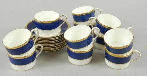 A Coalport Athlone blue part tea set