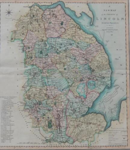 After C Smith. Map of Lincolnshire with Spurn Point to the North