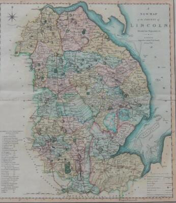 After C Smith.  Map of Lincolnshire with Spurn Point to the North