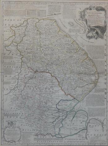 After Bowen. Lincolnshire divided into Wapontakes