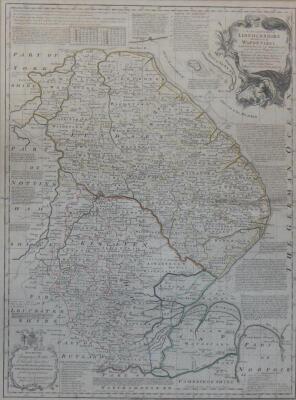 After Bowen.  Lincolnshire divided into Wapontakes