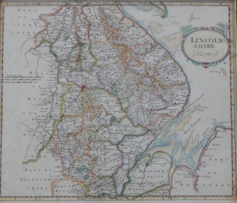 After Robert Morden. A map of Lincolnshire