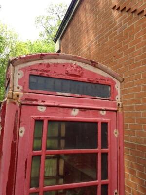 An early British red telephone box - 3