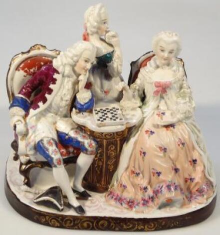 A Continental porcelain figure group