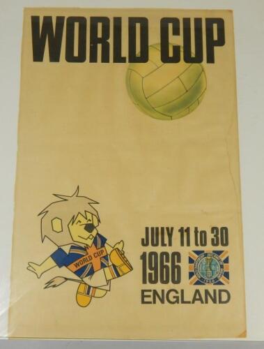 An original 1966 football World Cup Tournament poster