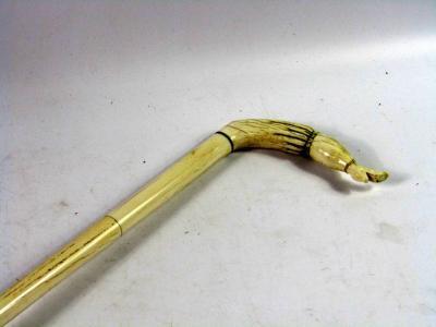 A Victorian ivory walking stick