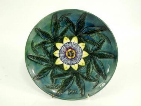 A Moorcroft pottery plate