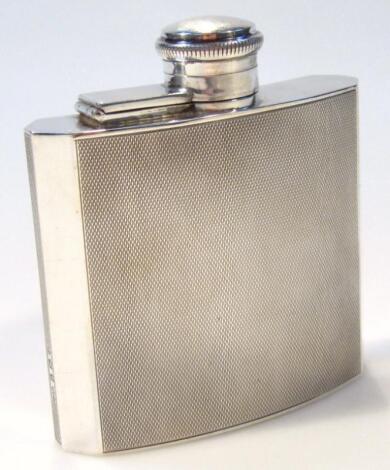 A George V silver hip flask