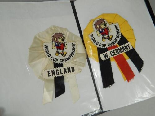 A quantity of 1966 original World Cup rosettes