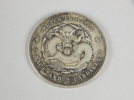 A Chinese silver dollar from Hu-Peh Province