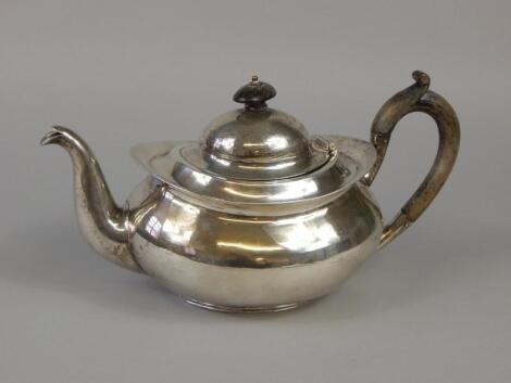 An English white metal teapot