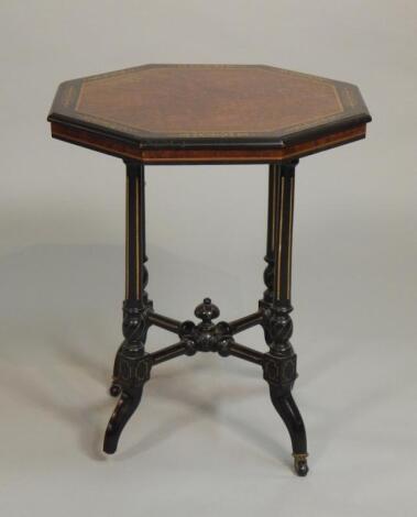 A Victorian aesthetic style ebonised occasional table