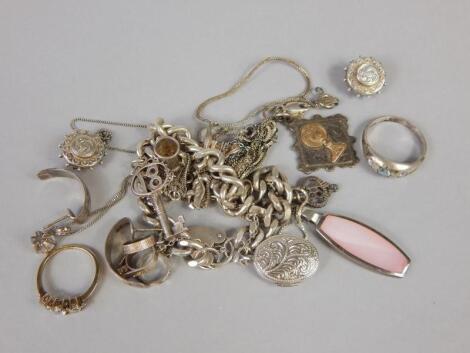 Various silver and other jewellery