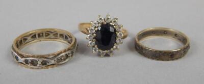 Three dress rings