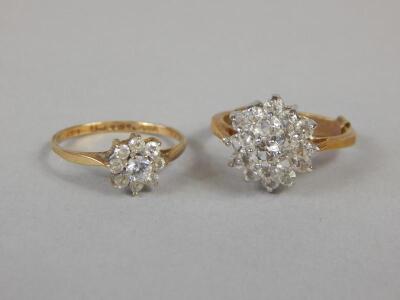 Two 9ct gold dress rings