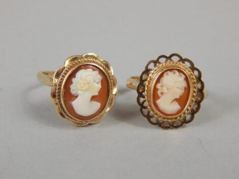 Two 9ct gold dress rings