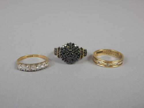 Three dress rings