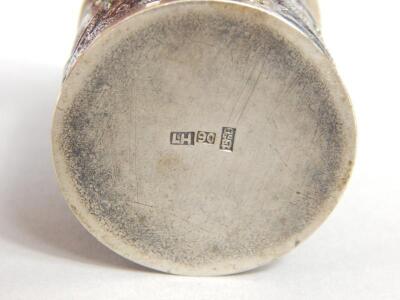 A Chinese white metal mustard pot - 3