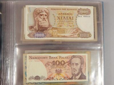 An album of foreign bank notes