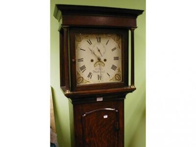 An 18thC oak longcase clock