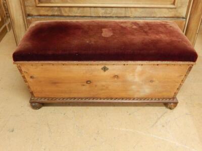 A Victorian pine ottoman