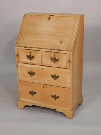 A 19thC stripped pine bureau