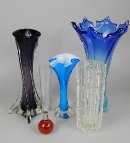 Various items of Art type glass