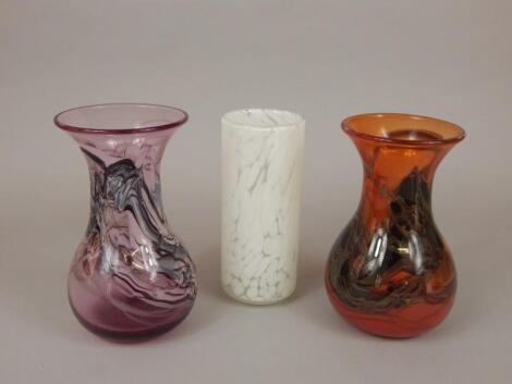 Three items of Art Glass