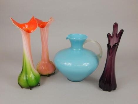 Four items of Art Glass