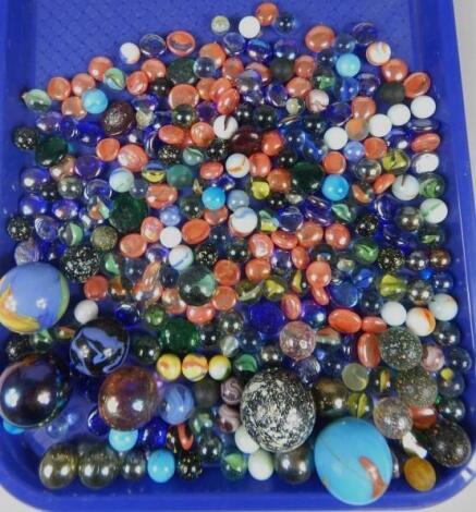 A large quantity of marbles