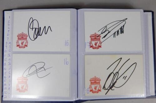 A large quantity of Liverpool Football Club signatures