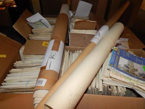 A large quantity of ordnance survey maps