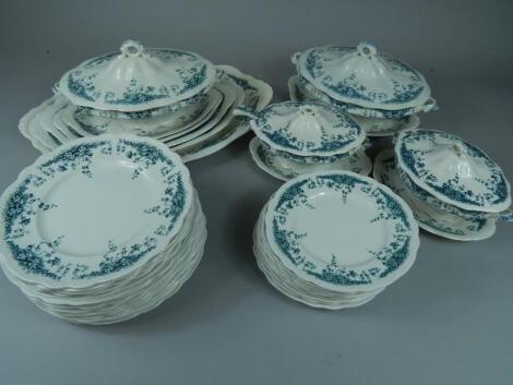 A W D Burslem Forget Me Not pattern part dinner service