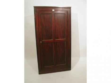 A 19thC mahogany corner standing cupboard