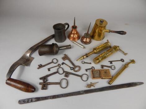 Various items of metalware