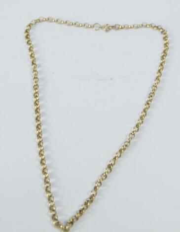 A 9ct gold belcher neck chain