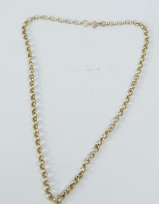 A 9ct gold belcher neck chain