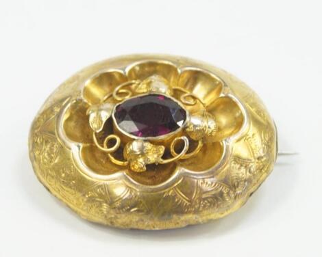 A Victorian memorial brooch