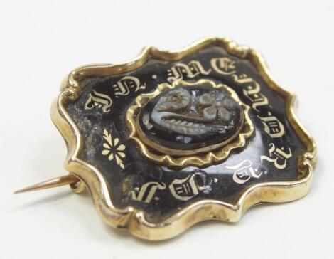 A Victorian memorial brooch