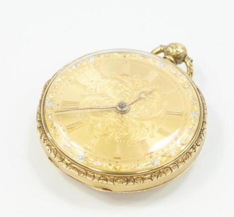 A Victorian 18ct gold cased mid size pocket watch