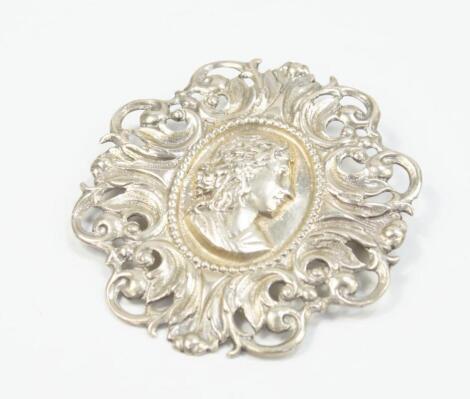 A rococo design brooch