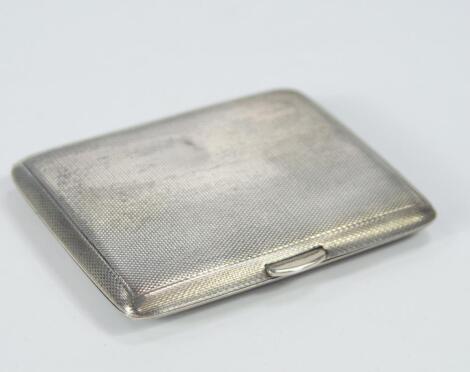 A George V engine turned silver cigarette case