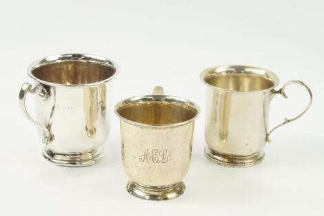 An Edward VII silver christening cup