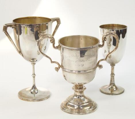 A George VI silver twin handled trophy