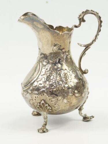 A Victorian silver cream jug